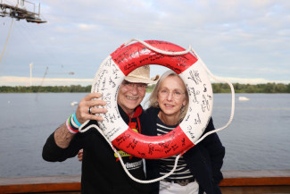 Scheckübergabe im Restaurant Eisvogel am See - Erlös der 37ten Starpyramide