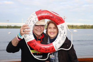 Scheckübergabe im Restaurant Eisvogel am See - Erlös der 37ten Starpyramide